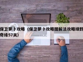 保卫萝卜攻略（保卫萝卜攻略图解法攻略绿野奇缘57关）