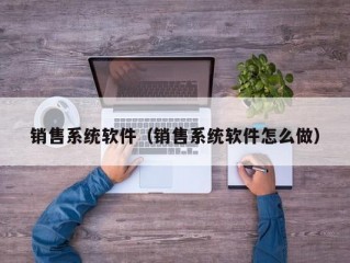 销售系统软件（销售系统软件怎么做）