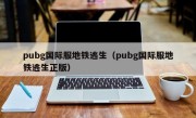 pubg国际服地铁逃生（pubg国际服地铁逃生正版）