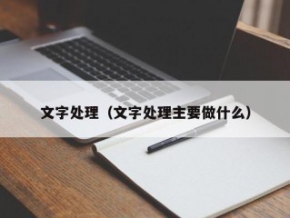 文字处理（文字处理主要做什么）