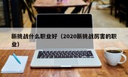 新挑战什么职业好（2020新挑战厉害的职业）