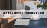 秘密潜入1（秘密潜入1按键设置中文对照图）