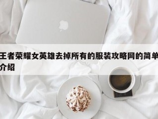 王者荣耀女英雄去掉所有的服装攻略网的简单介绍