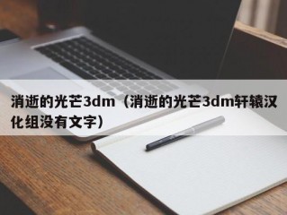 消逝的光芒3dm（消逝的光芒3dm轩辕汉化组没有文字）