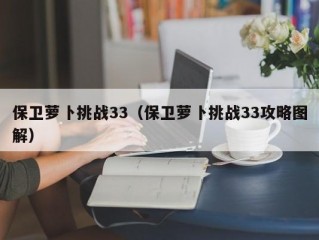 保卫萝卜挑战33（保卫萝卜挑战33攻略图解）