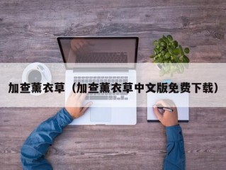 加查薰衣草（加查薰衣草中文版免费下载）