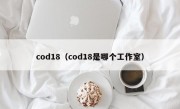 cod18（cod18是哪个工作室）