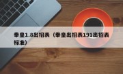 拳皇1.8出招表（拳皇出招表191出招表标准）