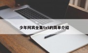 少年阿宾全集txt的简单介绍